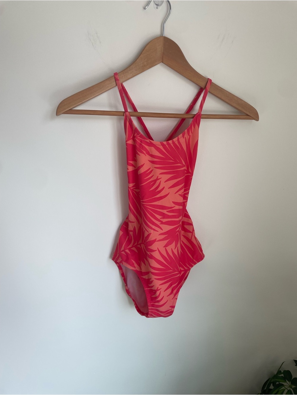 Joe Fresh Tropical One-Piece Swimsuit in Coral and Pink